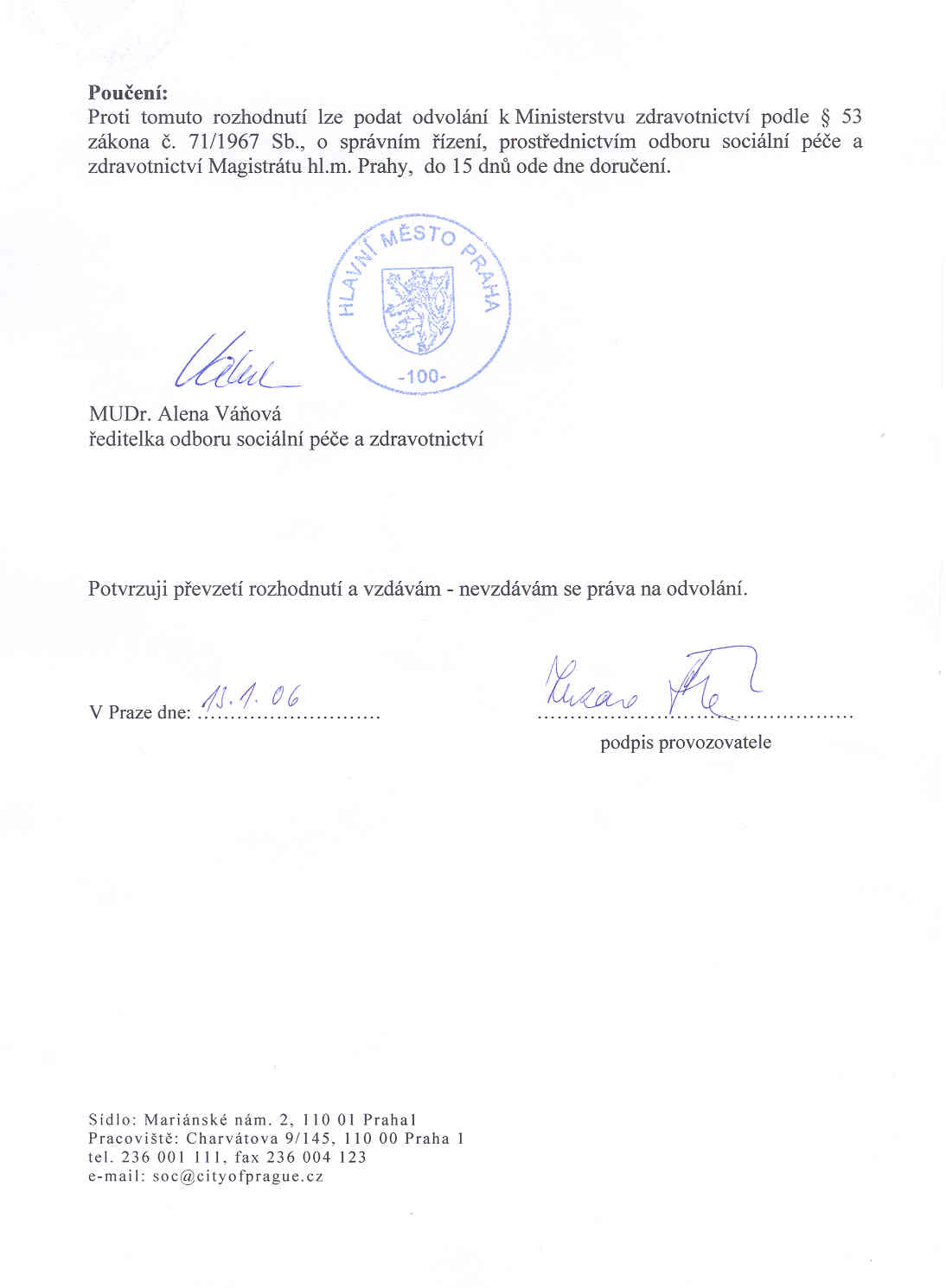 Rozhodnutí Magistrátu