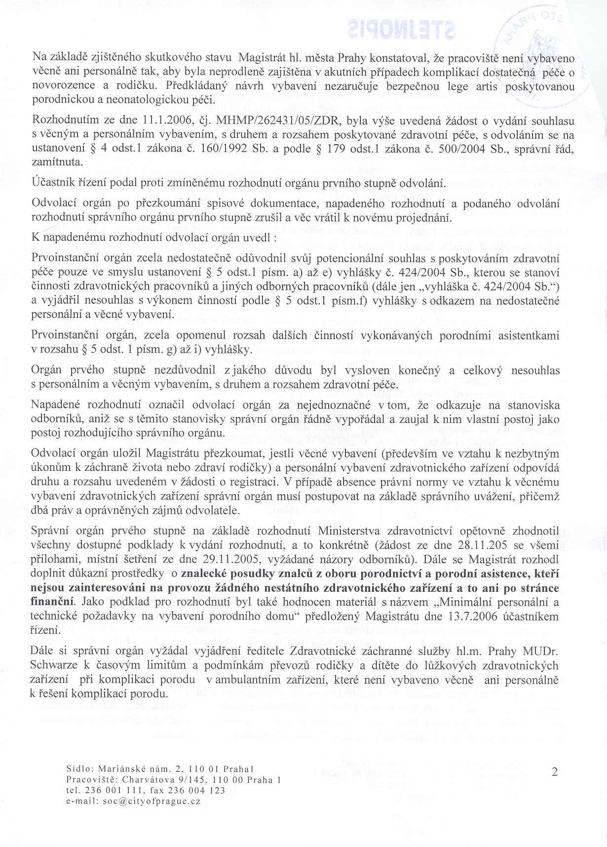 Rozhodnutí Magistrátu