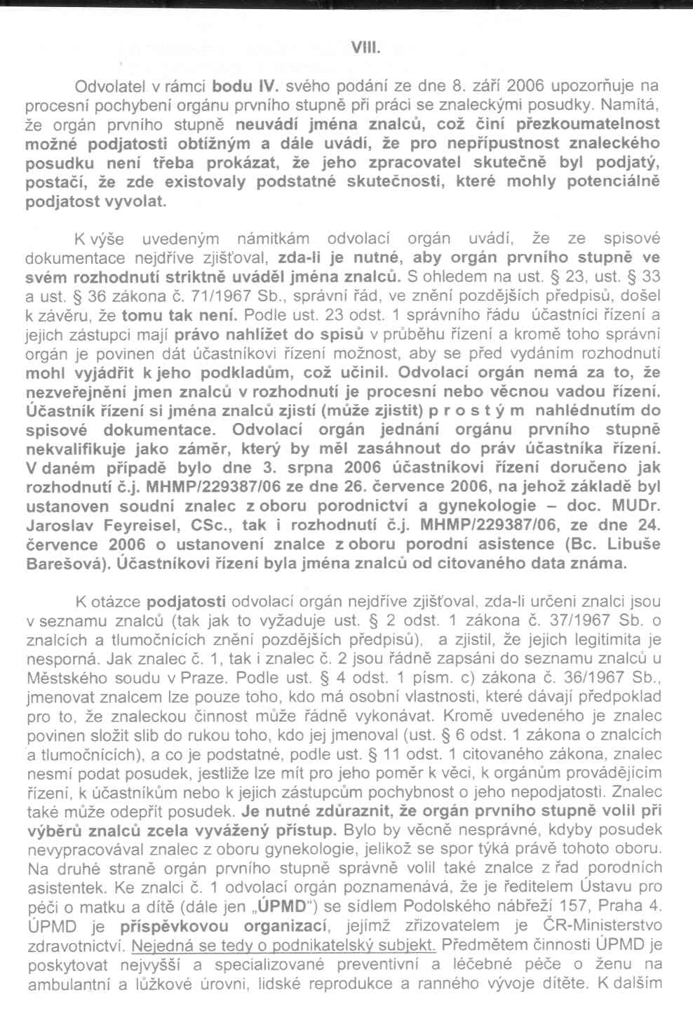 Rozhodnutí MZČR - 14. strana