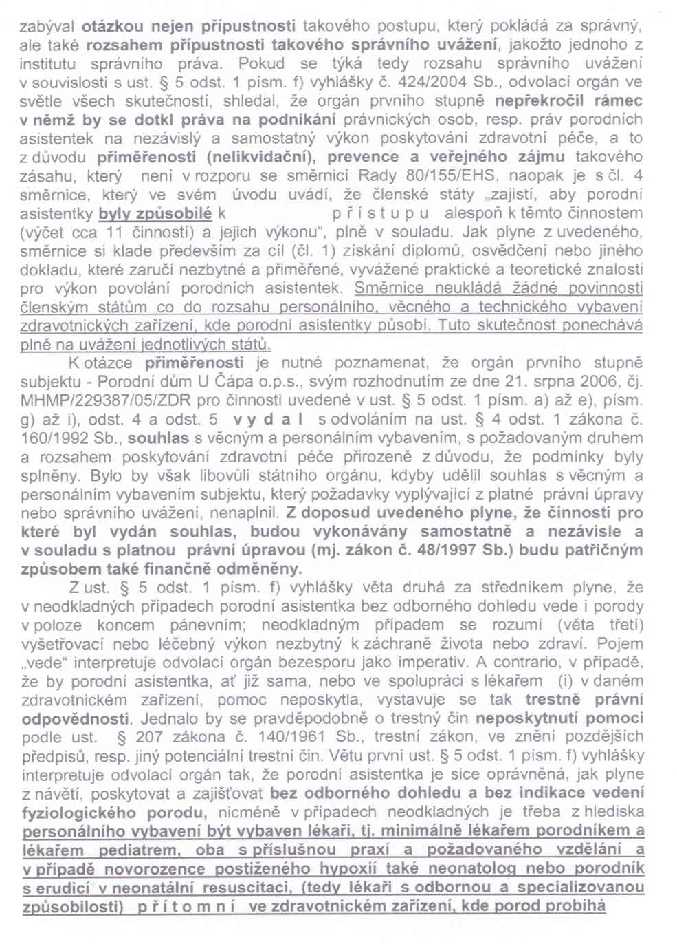 Rozhodnutí MZČR - 7. strana
